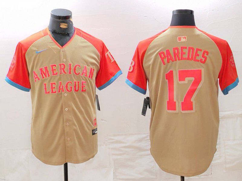 Men Tampa Bay Rays #17 Paredes Orange All star 2024 Nike MLB Jersey style 1